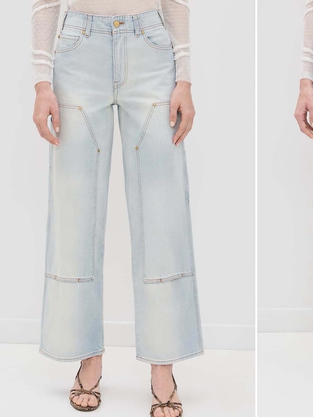 Ulla Johnson Straight Leg Jeans in Blue Waist 30